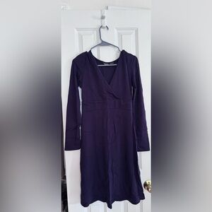 Purple Long Sleeve Dress